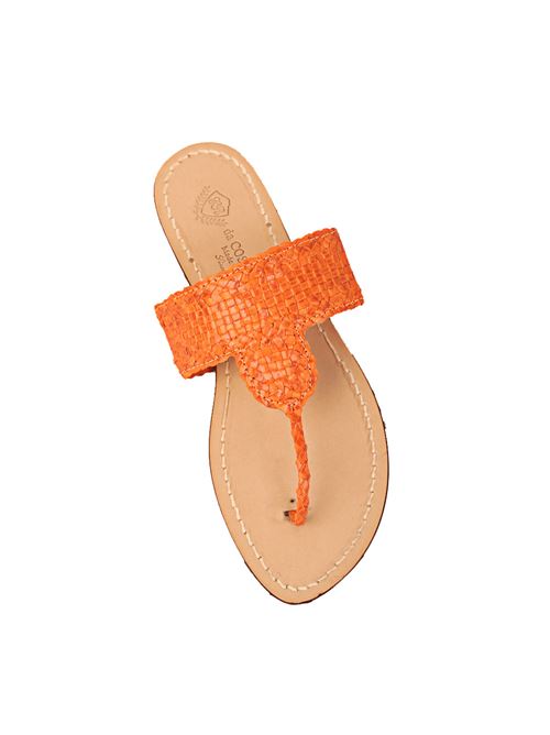 Orange Capri sandals Da Costanzo | INFRADITOINTRECCIATAARANCIO